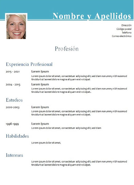 plantilla currículum entrenador personal